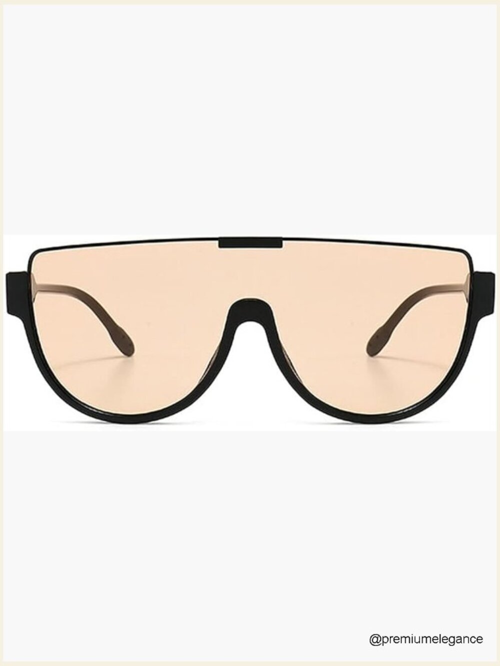 Oversized Big Frame Flat Top Goggle Sunglasses UV400 Protection